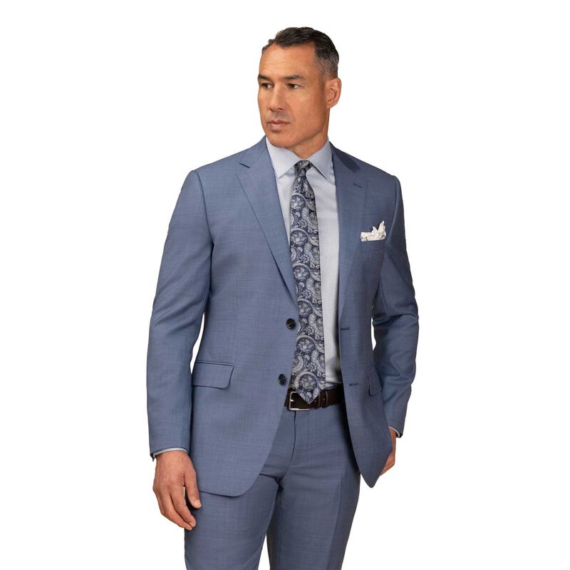 Rembrandt Cooper Pale Blue Sharkskin Suit Jacket image number 0